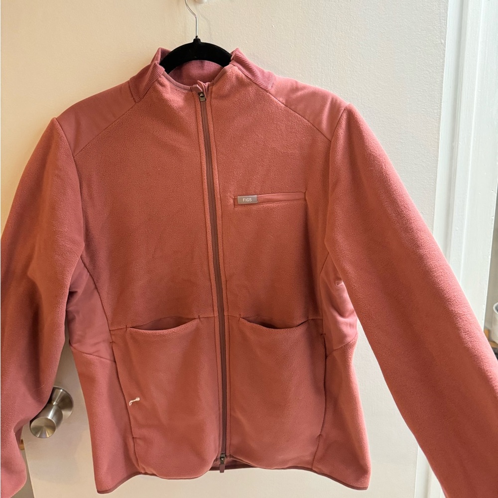 Figs Fleece Jacket in Mauve